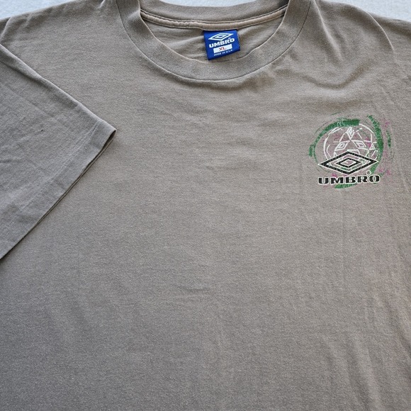 Umbro Other - Vtg 90s UMBRO Global Psychedelic Soccer Art T-Shirt XL Made in USA Double Stitch